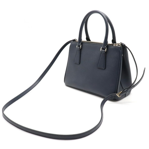Prada Navy Baltico Handbag 2WAY Galleria Leather - Picture 1 of 9